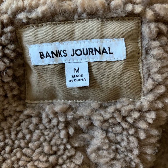 Banks Journal Sherpa lined coat, tan, s Med - Picture 2 of 12